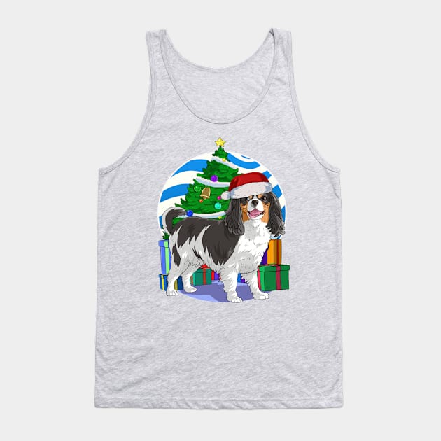 Cavalier King Charles Spaniel Cute Santa Christmas Gift Tank Top by Noseking